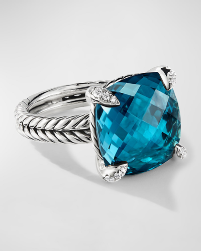 David Yurman 14mm Chatelaine Ring In Hampton Blue