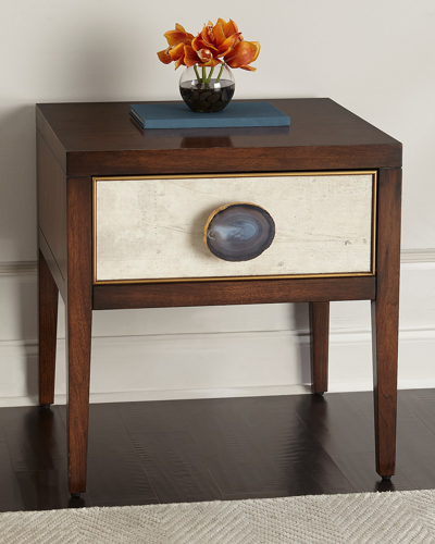 John-richard Collection Tiza Single-drawer Side Table In Brown