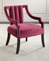 Haute House Tyra Velvet Chair In Raspberry