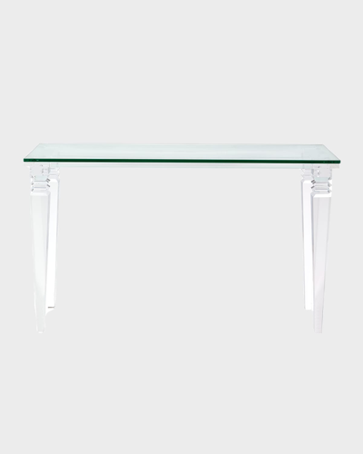 Interlude Home Christelle Acrylic Console Table In Transparent