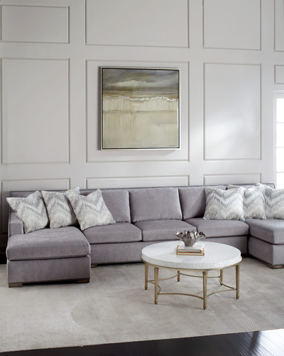 Massoud Raphael Double Chaise Sectional In Gray