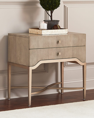 Hooker Furniture Sabeen Two-drawer Nightstand In Gray