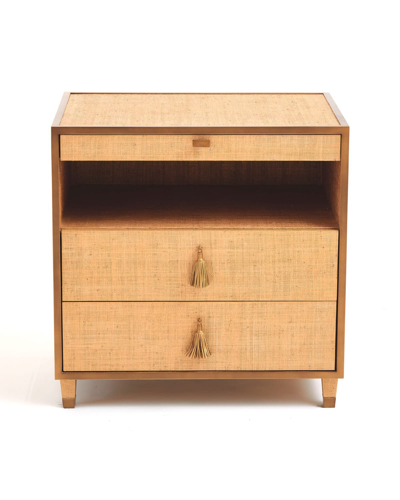Ann Gish For Global Views D'oro Bedside Chest In Brown