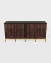Peninsula Home Collection Brielle Soho Console In Espresso/gold
