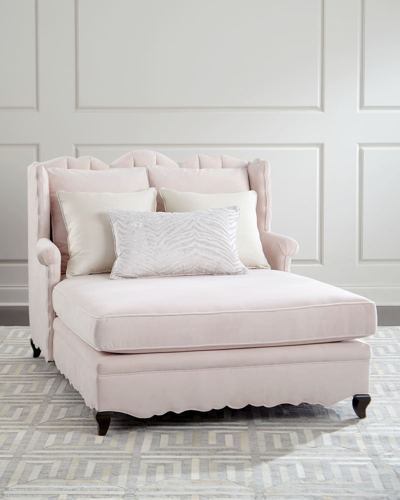 Haute House Bella Blush Tufted Back Chaise In Light Pink