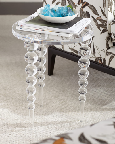 Ambella Katava Acrylic Side Table In White
