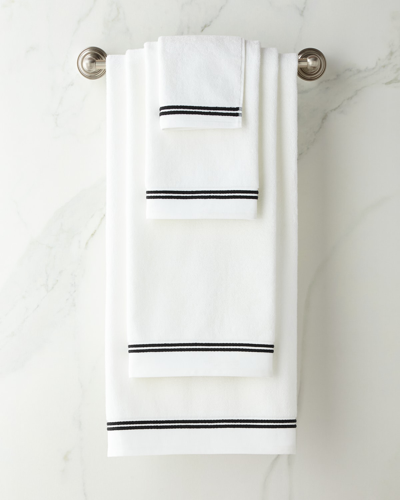 Sferra Resort Bath Sheet In White/black