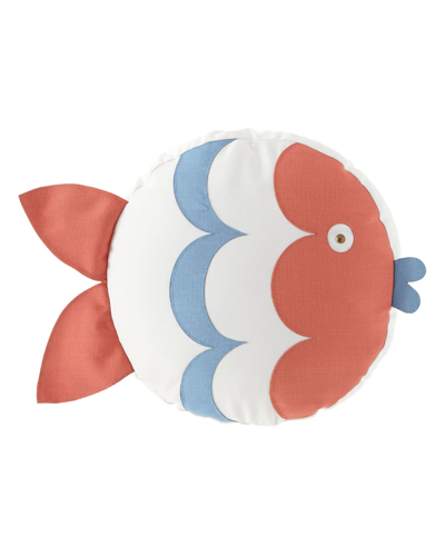 Eastern Accents Celerie Kemble Kissing Fish Tambourine Right Pillow In Coral