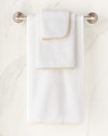 Matouk Whipstitch Wash Cloth In Ivory