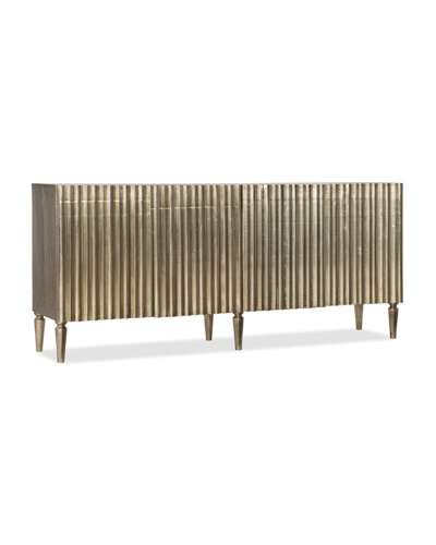 Hooker Furniture Riley Silver Wrapped Console In Metallic