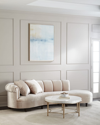 Haute House Faye Channel Tufted Sofa 120" In Cream