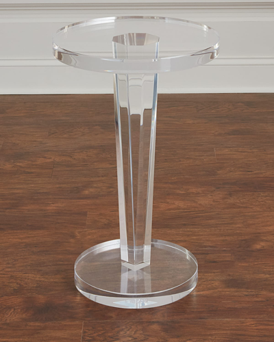 Interlude Home Lisette Acrylic Round Side Table In Transparent