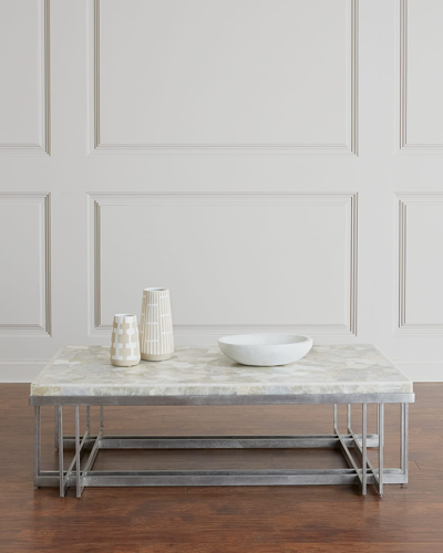 Hooker Furniture Thiago Onyx-top Coffee Table In Pewter/silver