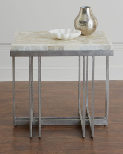 Hooker Furniture Thiago Onyx-top Side Table In Gray
