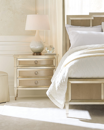 Caracole Easy As 123 Nightstand In Taupe Silver Leaf