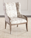 Massoud Rosilind Wing Chair In Animal Print