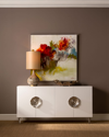 John-richard Collection Triesse Credenza In White/silver