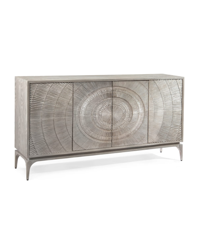 John-richard Collection Cosmos 4-door Cabinet In Silver