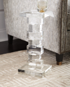 John-richard Collection Petite Duchess Crystal Cube Side Table In Clear
