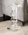 JOHN-RICHARD COLLECTION PETITE DUCHESS CRYSTAL CUBE SIDE TABLE