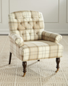 Massoud Traynor Tufted Chair In Tan