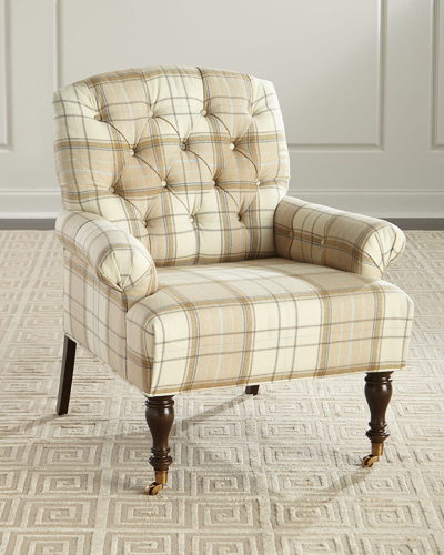 Massoud Traynor Tufted Chair In Tan