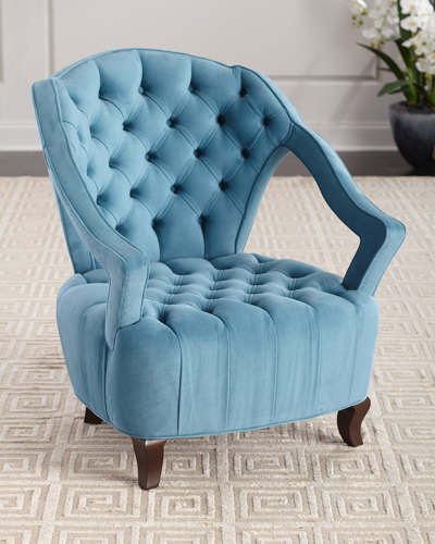 Haute House Azurinel Luxe Chair In Teal