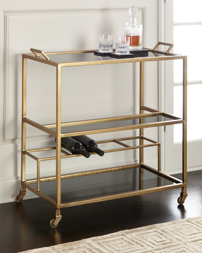 Arteriors Jacqueline Bar Cart In Bronze