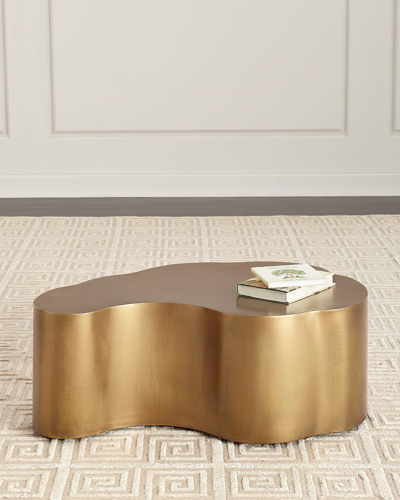 Arteriors Meadow Cocktail Table In Antique Brass