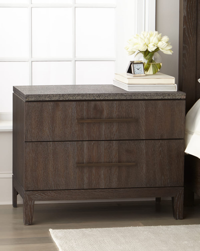 Hooker Furniture Liesel Stone-top Night Stand In Brown