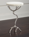 John-richard Collection Twisted Martini Table In Metallic