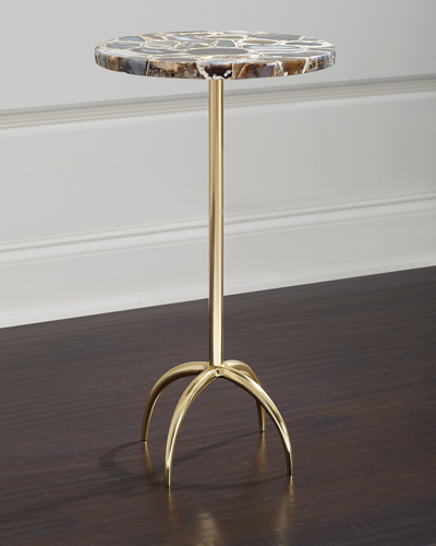 John-richard Collection Agate Martini Table In Gold