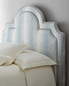 Massoud Maurice Animal-print King Headboard In Aqua
