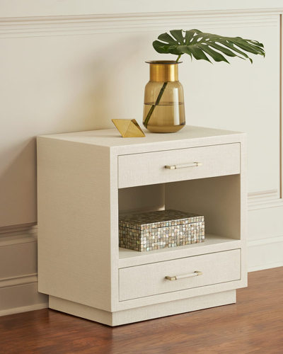 Interlude Home Taylor Bedside Chest In White
