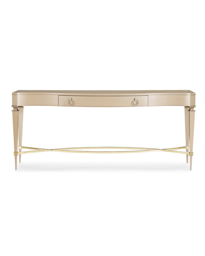 Caracole Slim Chance Console Table In Champagne