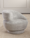 Interlude Home Arabella Left-arm Swivel Chair In Gray