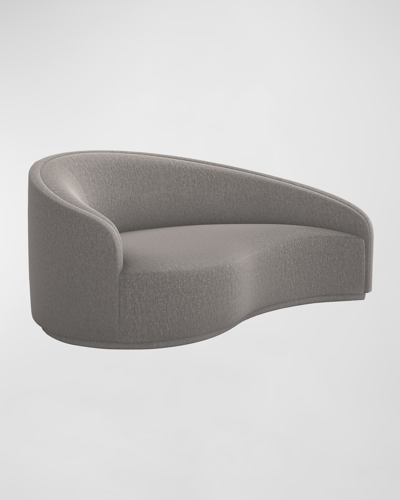 Interlude Home Dana Left Curved Chaise In Gray