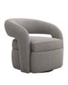 Interlude Home Targa Swivel Chair In Gray