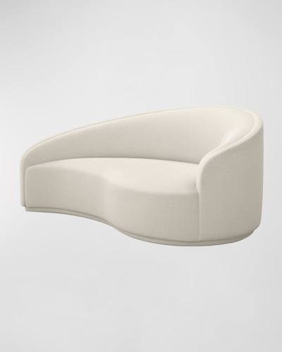 Interlude Home Dana Right Curved Chaise In White