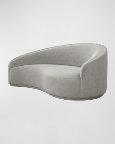 Interlude Home Dana Right Curved Chaise In Gray