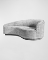 Interlude Home Dana Right Curved Chaise In Gray