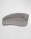 Interlude Home Dana Right Curved Chaise In Gray
