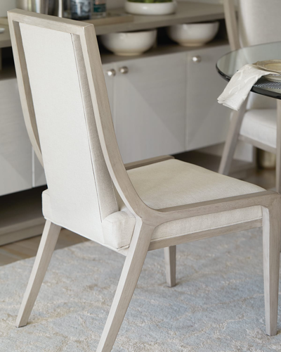 Bernhardt Axiom Cutout Dining Side Chair (each) In Light Gray