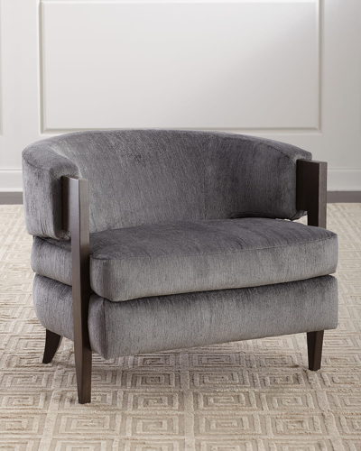 Interlude Home Kelsey Chair In Gray Chenille