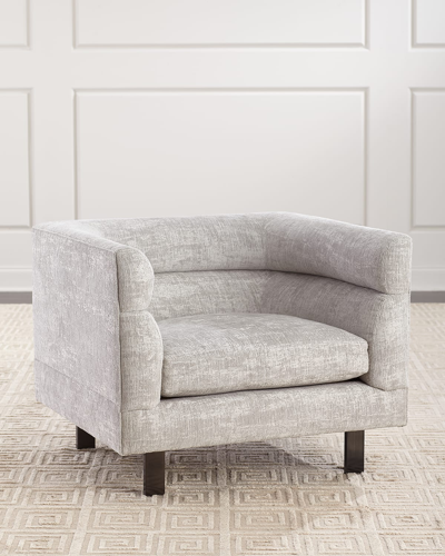 Interlude Home Ornette Chair In Gray Chenille