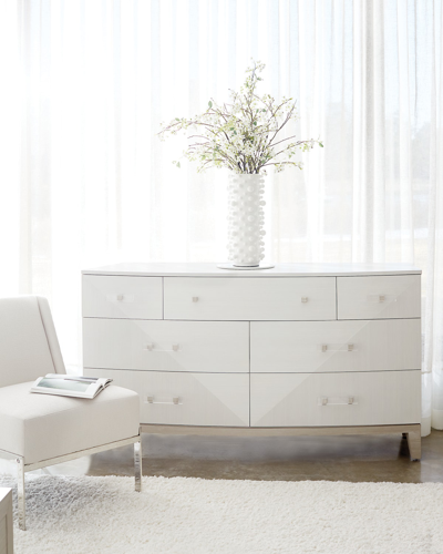 Bernhardt Axiom 7-drawer Dresser In White/gray