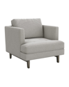 Interlude Home Ayler Chair In Faux Linen Gray