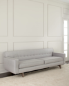 Interlude Home Chelsea Sofa 96" In Faux Linen Pearl