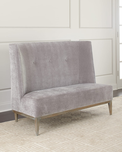 Interlude Home Chloe Banquette In Gray Velvet