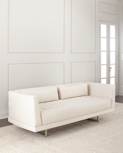 Interlude Home Luca Sofa, 108" In Gray Chenille